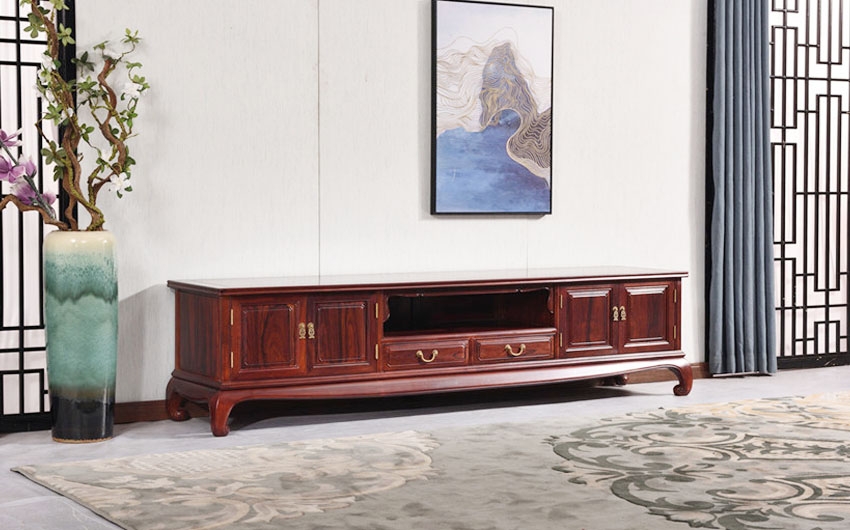 內踩珠四門兩抽電視柜