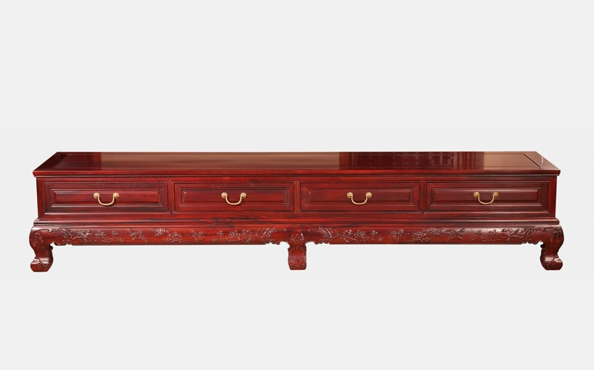 素面彎角電視柜