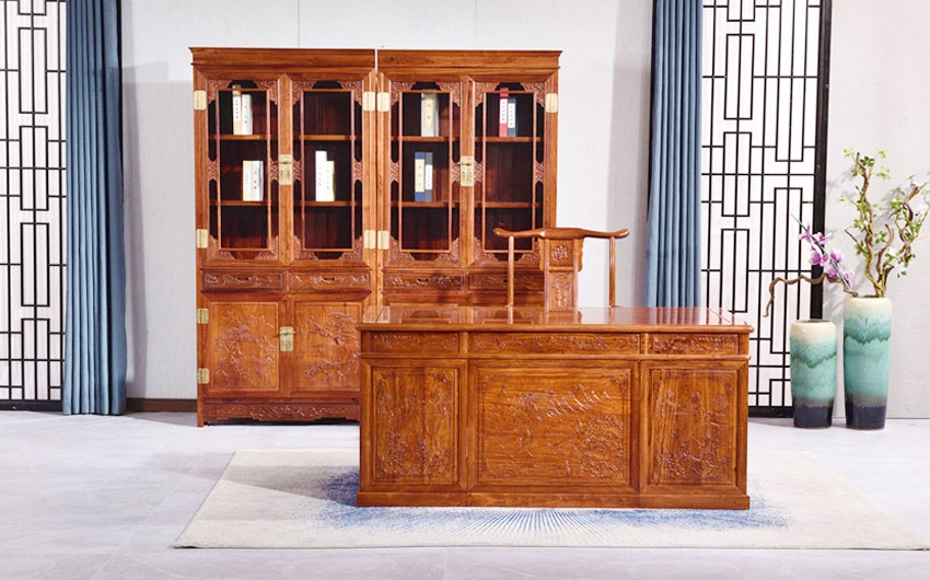 1.68米山水書桌書柜