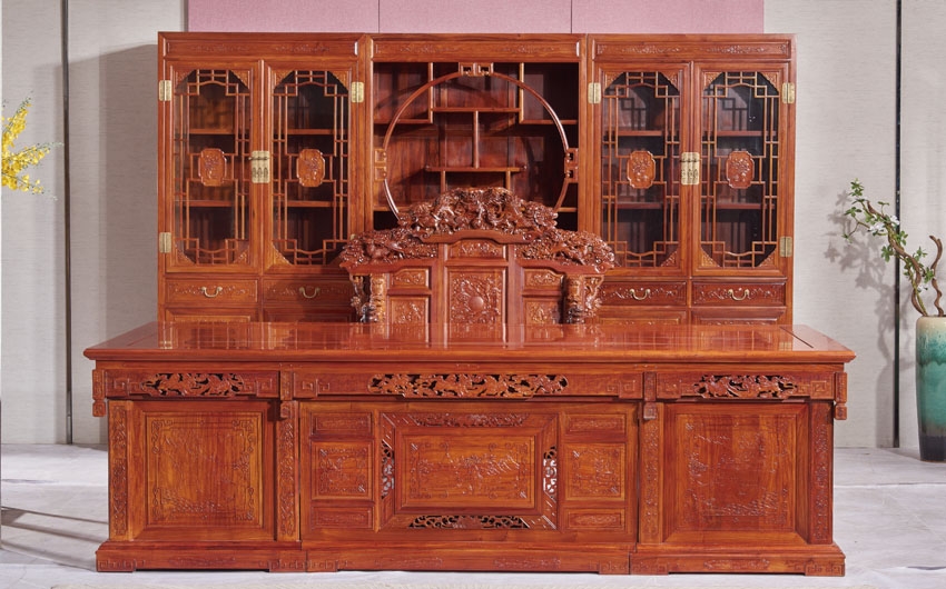 盛世王朝大班臺三組合書柜