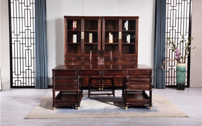 圓包圓書桌+書柜