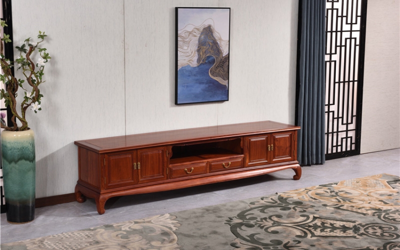 2米2內踩珠四門兩抽電視柜